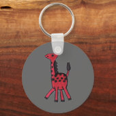 Rode Giraffe Sleutelhanger (Voorkant)