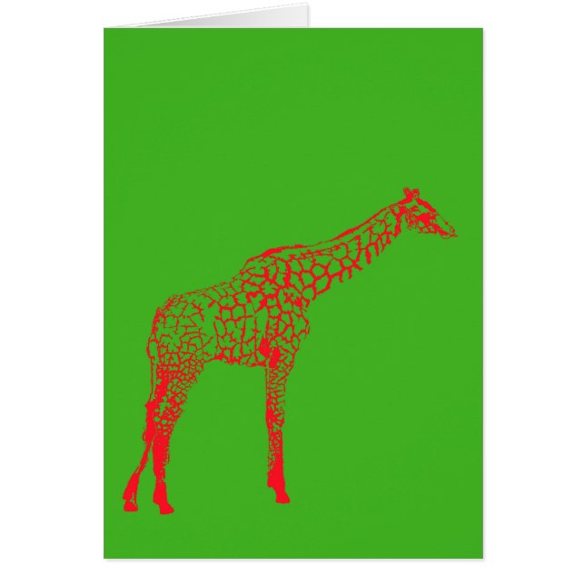 Rode Giraffe Stencil (Voorkant)