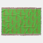 Rode Giraffe Stencil Deken (Voorkant)