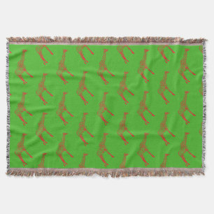 Rode Giraffe Stencil Deken