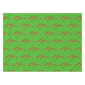Rode Giraffe Stencil Tafelkleed (Voorkant (Horizontaal))