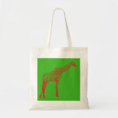Rode Giraffe Stencil Tote Bag (Voorkant)