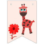 Rode giraffe vlaggetjes (Eerste vlag)