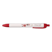 Rode giraffe zwarte inkt pen (Bodem)