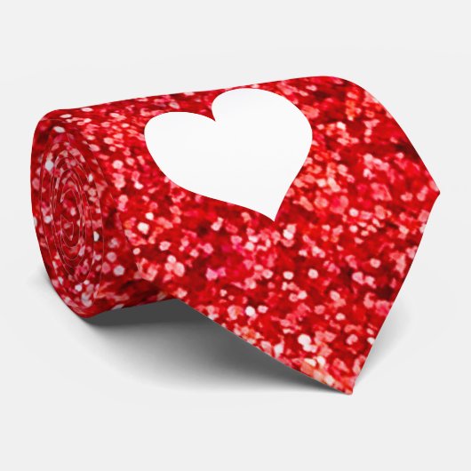 RODE GIRLY GLITTER STROPDAS (Opgerold)