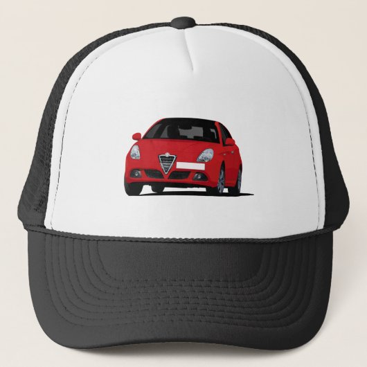 Rode Giulietta Trucker Hoed Pet (Voorkant)