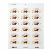 Rode gladharige dachshund die rent etiket (Full Sheet)