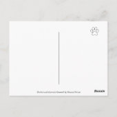 Rode gladharige Dachshund Hartjes Dank Je Briefkaart (Achterkant)