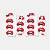 Rode glanzende lippen bedankdoosjes (Uitgevouwen)