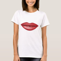 Rode Glanzende Lippen Kus Chic Moderne Glamour Sch