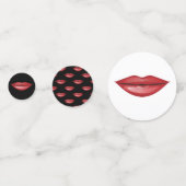 Rode Glanzende Lippen Lippenstift Kus Schoonheid F Confetti (Voorkanten)