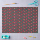 Rode glanzende lippen op grijs tissuepapier (Craft)
