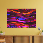 Rode Glas in lood Abstract Canvas Afdruk (Insitu (Woonkamer))