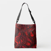 Rode Glas in lood Abstract Crossbody Tas (Achterkant)
