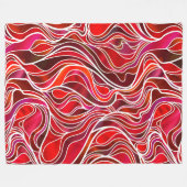 Rode Glas in lood Abstract Fleece Deken (Voorkant (Horizontaal))