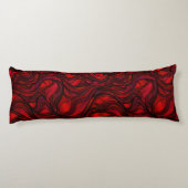 Rode Glas in lood Abstract Lichaamskussen (Achterkant)