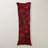 Rode Glas in lood Abstract Lichaamskussen (Voorkant Verticaal)
