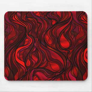 Rode Glas in lood Abstract Muismat