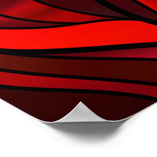 Rode Glas in lood Abstract Poster (Hoek)