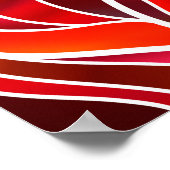 Rode Glas in lood Abstract Poster (Hoek)
