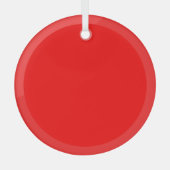 Rode glazen cirkelornament glas ornament (Voorkant)
