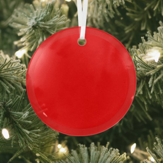 Rode glazen cirkelornament glas ornament (Insitu)