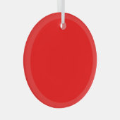 Rode glazen cirkelvormgeving glas ornament (Voorkant Rechts)