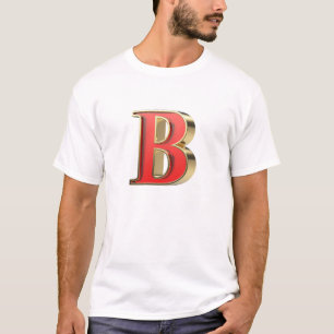Rode glazen letter B T-shirt