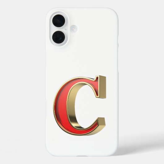 Rode glazen letter C Case-Mate iPhone Case (Achterkant)