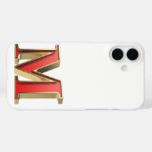 Rode glazen letter M Case-Mate iPhone Case (Achterkant (horizontaal))