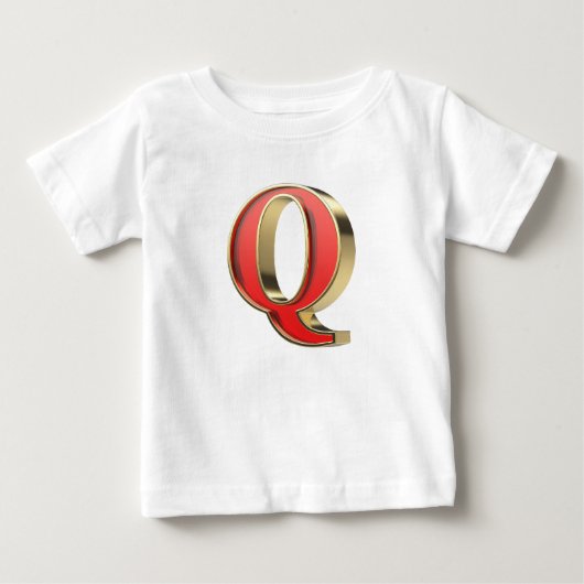Rode glazen letter Q (Voorkant)