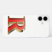 Rode glazen letter R Case-Mate iPhone Case (Achterkant (horizontaal))
