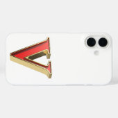 Rode glazen letter V Case-Mate iPhone Case (Achterkant (horizontaal))