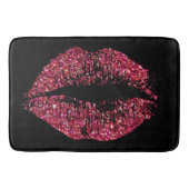 Rode glazen lippen #2 badmat (Voorkant)