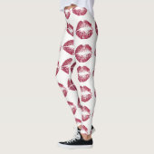 Rode glazen lippen #2 leggings (Links)