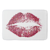 Rode glazen lippen badmat (Voorkant)