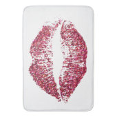 Rode glazen lippen badmat (Voorkant Verticaal)