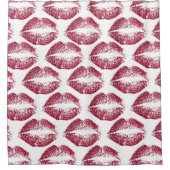 Rode glazen lippen douchegordijn (Voorkant)