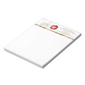 Rode glazen lippen notitieblok (Linkerzijde)