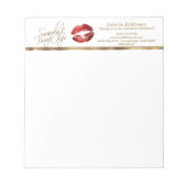 Rode glazen lippen notitieblok (Voorkant)