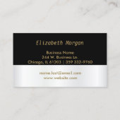 Rode glazen lippen op wit en zwart visitekaartje (Achterkant)