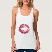 Rode glazen lippen tanktop (Voorkant)
