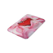 Rode glazen Roos Badmat (Gekanteld)