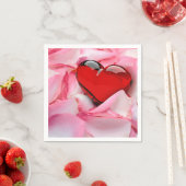 Rode glazen Roos Servetten (Insitu)