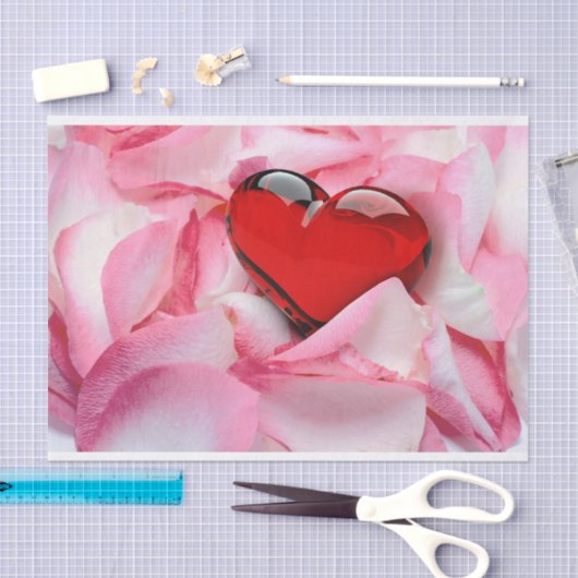 Rode glazen Roos Tissuepapier (Craft)