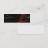 Rode glazen van Leslie Harlow Mini Visitekaartje (Voorkant / Achterkant)