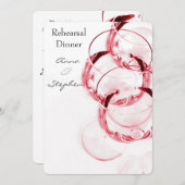 Rode glazen wijn kaart (Voorkant / Achterkant)