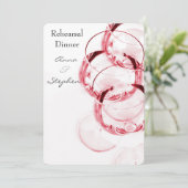 Rode glazen wijn kaart (Staand voorkant)