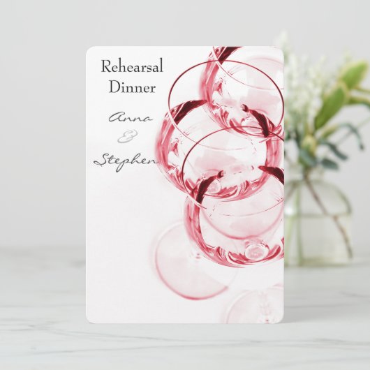 Rode glazen wijn kaart (Staand voorkant)