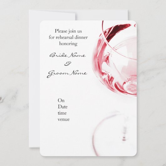 Rode glazen wijn kaart (Achterkant)